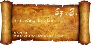 Szilvásy Eszter névjegykártya