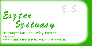 eszter szilvasy business card