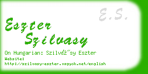 eszter szilvasy business card